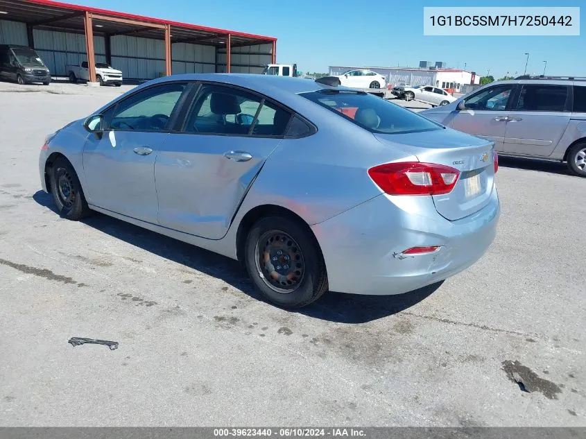 2017 Chevrolet Cruze Ls Auto VIN: 1G1BC5SM7H7250442 Lot: 39623440