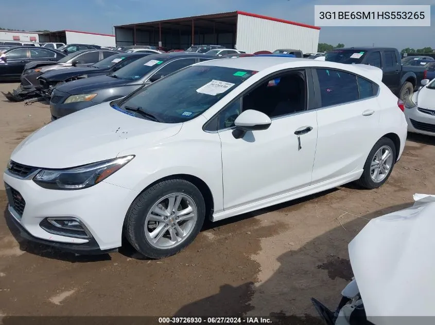 2017 Chevrolet Cruze Lt Auto VIN: 3G1BE6SM1HS553265 Lot: 39726930