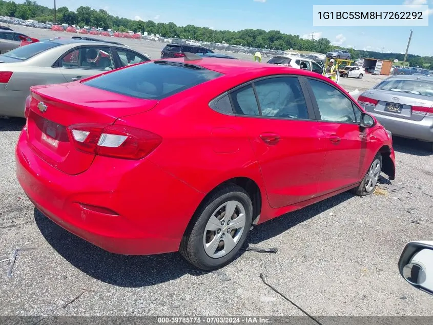 2017 Chevrolet Cruze Ls Auto VIN: 1G1BC5SM8H7262292 Lot: 39785775