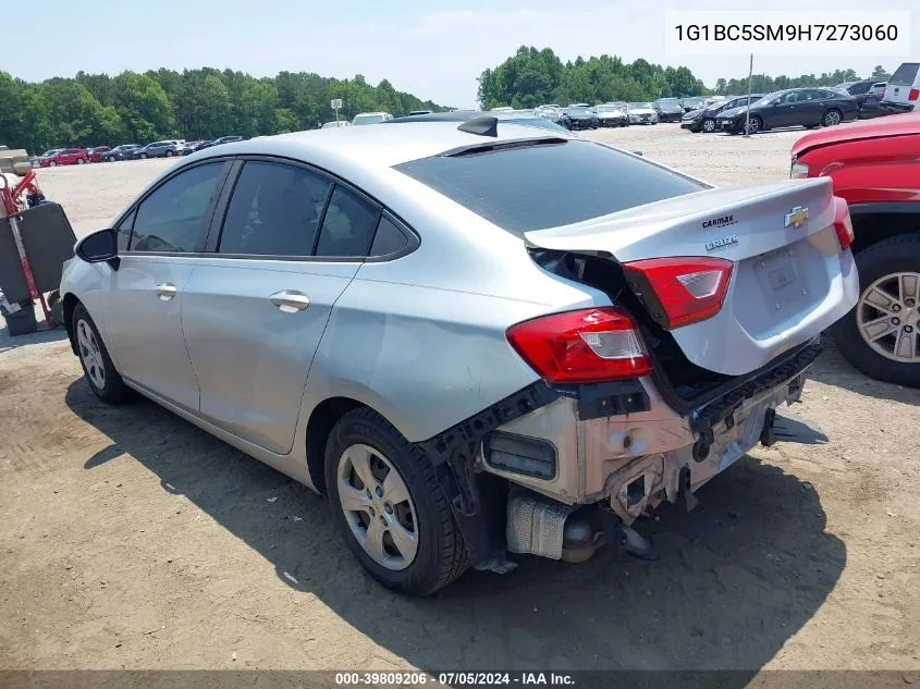 2017 Chevrolet Cruze Ls Auto VIN: 1G1BC5SM9H7273060 Lot: 39809206