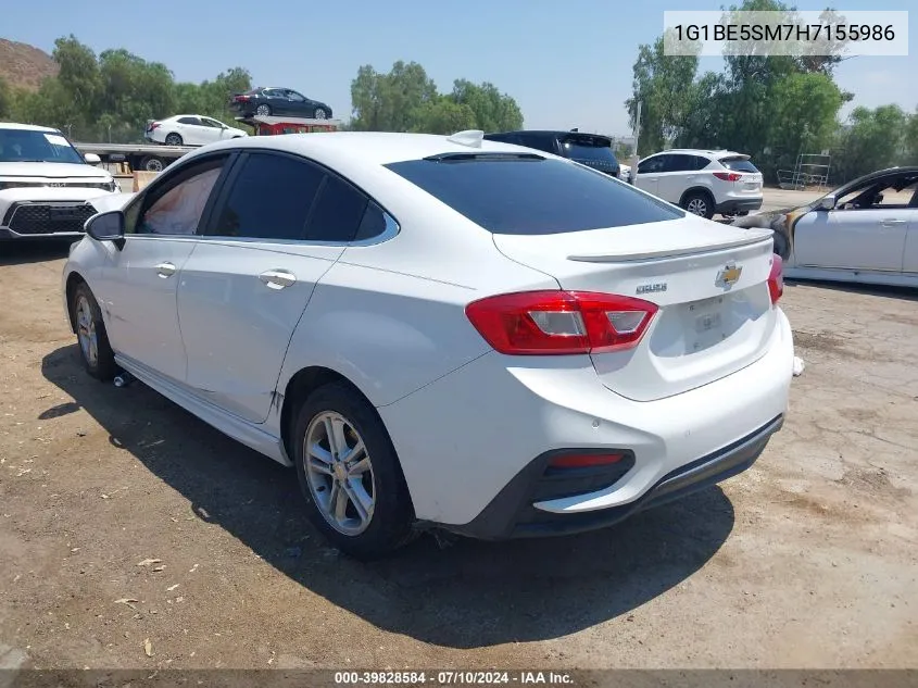 2017 Chevrolet Cruze Lt Auto VIN: 1G1BE5SM7H7155986 Lot: 39828584