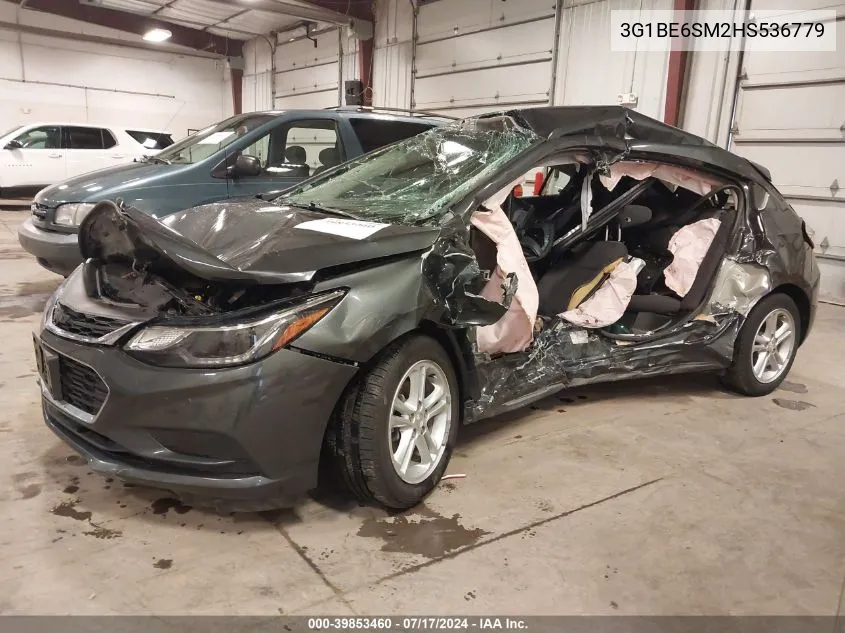 2017 Chevrolet Cruze Lt Auto VIN: 3G1BE6SM2HS536779 Lot: 39853460