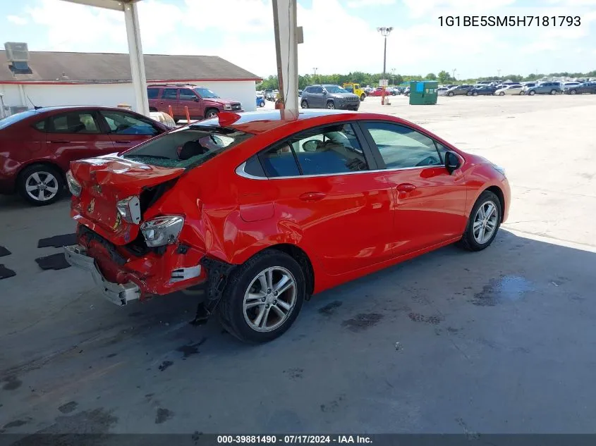 1G1BE5SM5H7181793 2017 Chevrolet Cruze Lt Auto