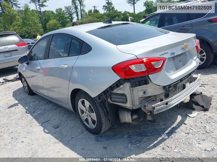 2017 Chevrolet Cruze Ls Auto VIN: 1G1BC5SM0H7102505 Lot: 39899401