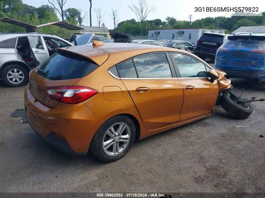 2017 Chevrolet Cruze Lt Auto VIN: 3G1BE6SM5HS579822 Lot: 39902592