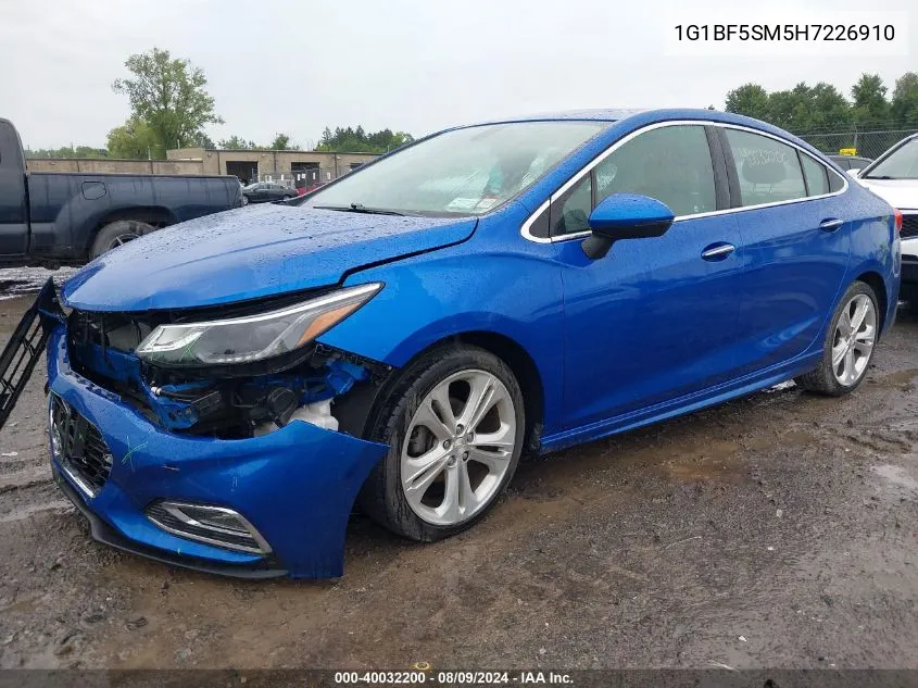 1G1BF5SM5H7226910 2017 Chevrolet Cruze Premier Auto