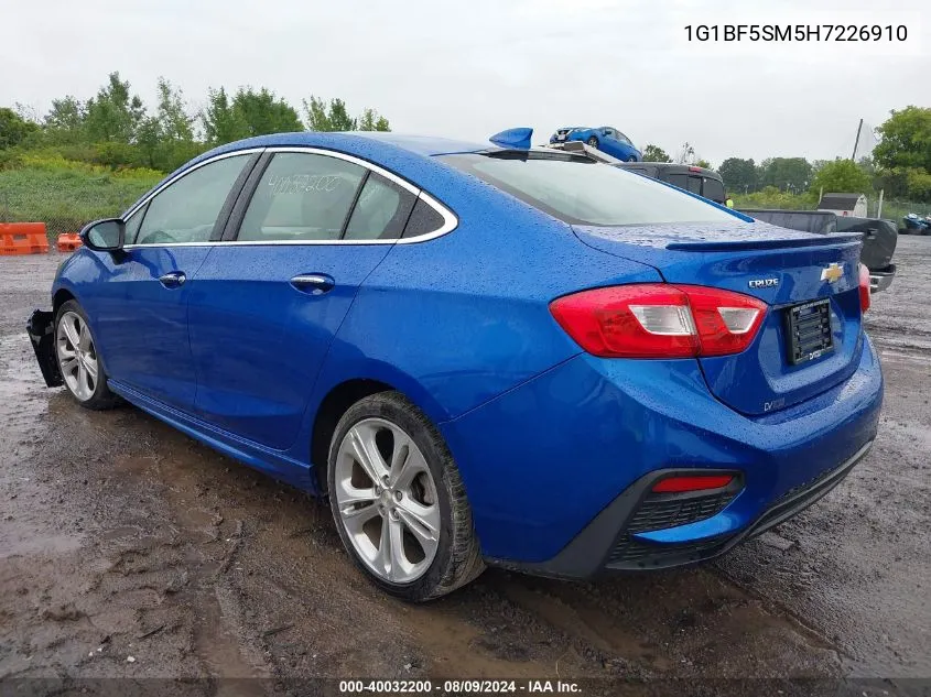 1G1BF5SM5H7226910 2017 Chevrolet Cruze Premier Auto