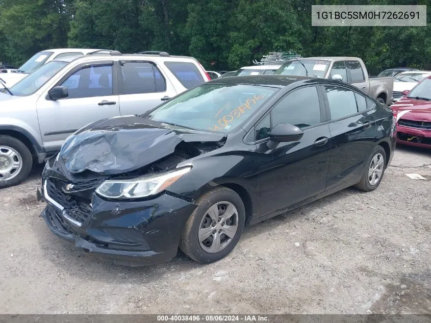 2017 Chevrolet Cruze Ls Auto VIN: 1G1BC5SM0H7262691 Lot: 40038496