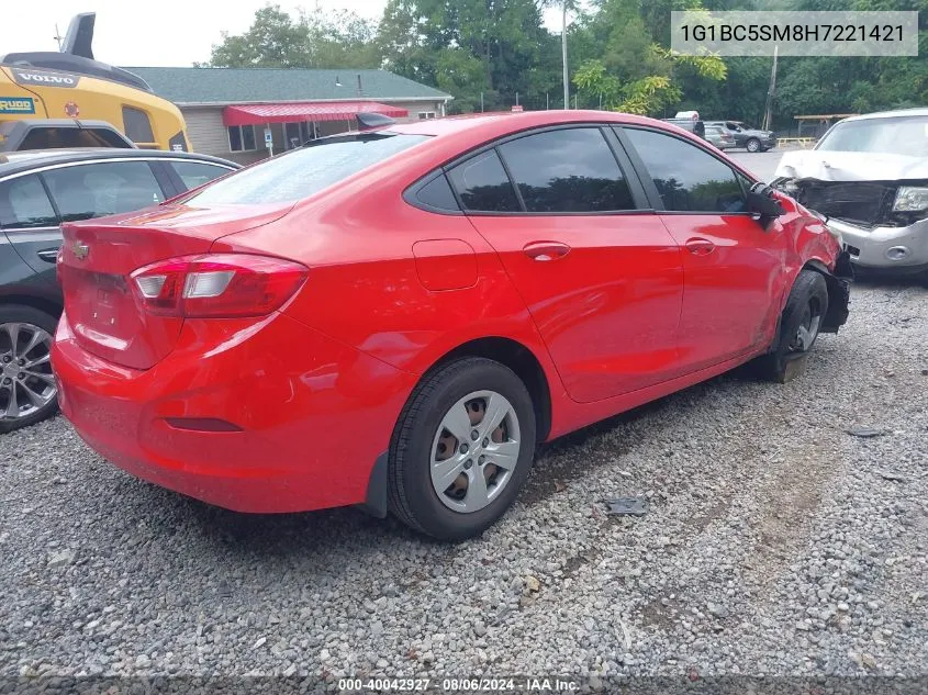 2017 Chevrolet Cruze Ls Auto VIN: 1G1BC5SM8H7221421 Lot: 40042927