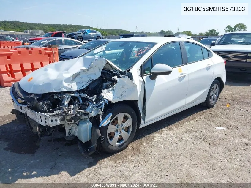 2017 Chevrolet Cruze Ls Auto VIN: 3G1BC5SM2HS573203 Lot: 40047091