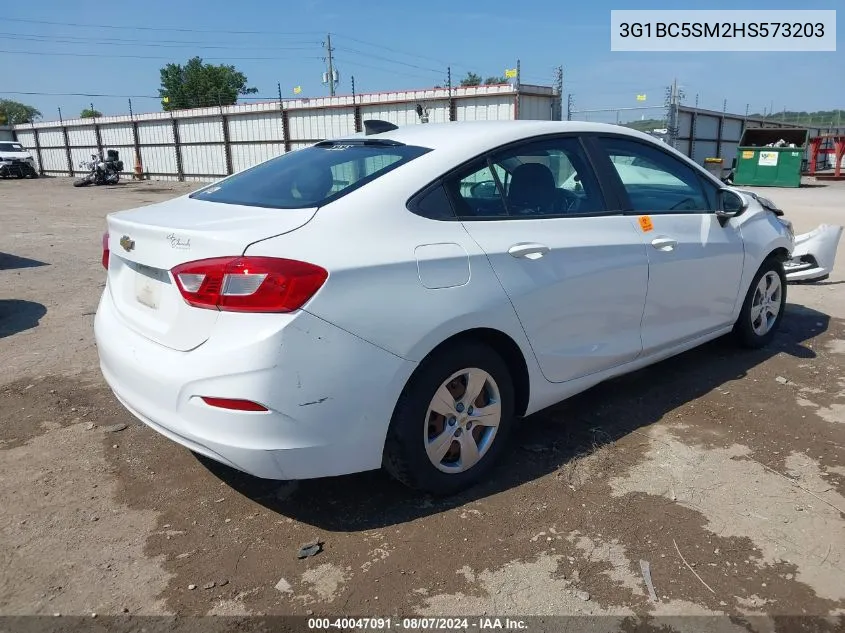 2017 Chevrolet Cruze Ls Auto VIN: 3G1BC5SM2HS573203 Lot: 40047091