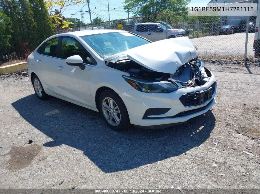 2017 Chevrolet Cruze Lt Auto VIN: 1G1BE5SM1H7281115 Lot: 40089747