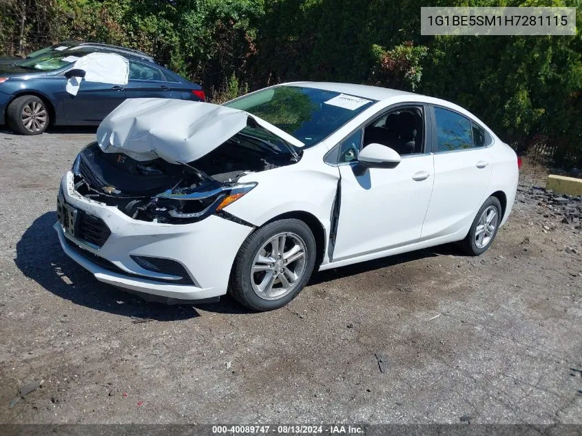 2017 Chevrolet Cruze Lt Auto VIN: 1G1BE5SM1H7281115 Lot: 40089747