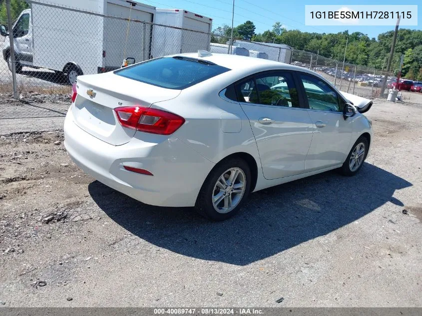 2017 Chevrolet Cruze Lt Auto VIN: 1G1BE5SM1H7281115 Lot: 40089747