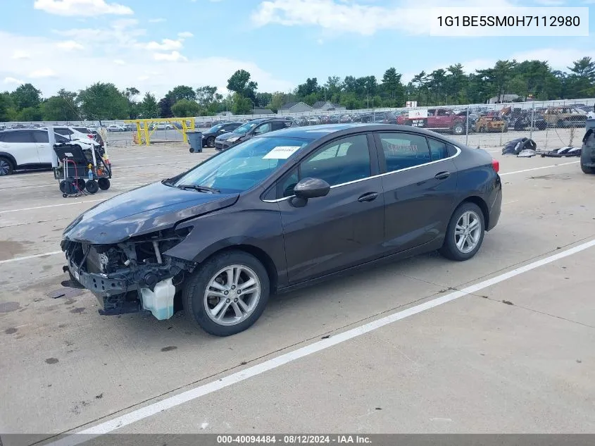 2017 Chevrolet Cruze Lt Auto VIN: 1G1BE5SM0H7112980 Lot: 40094484