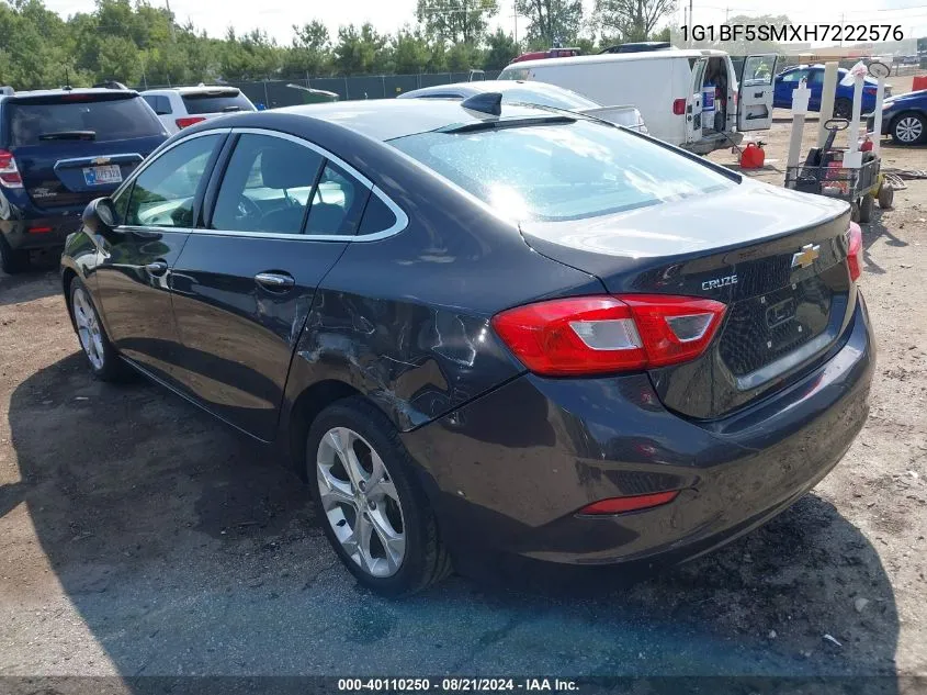 2017 Chevrolet Cruze Premier Auto VIN: 1G1BF5SMXH7222576 Lot: 40110250