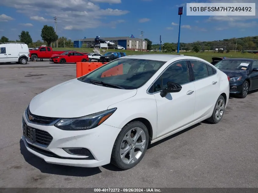 2017 Chevrolet Cruze Premier Auto VIN: 1G1BF5SM7H7249492 Lot: 40172272