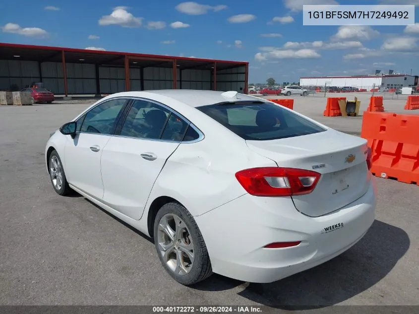 2017 Chevrolet Cruze Premier Auto VIN: 1G1BF5SM7H7249492 Lot: 40172272