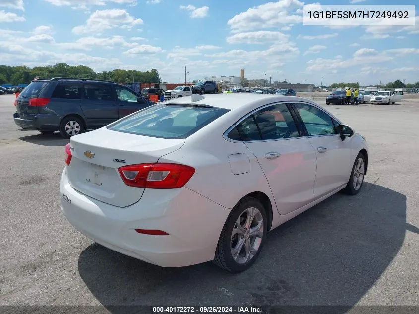 2017 Chevrolet Cruze Premier Auto VIN: 1G1BF5SM7H7249492 Lot: 40172272