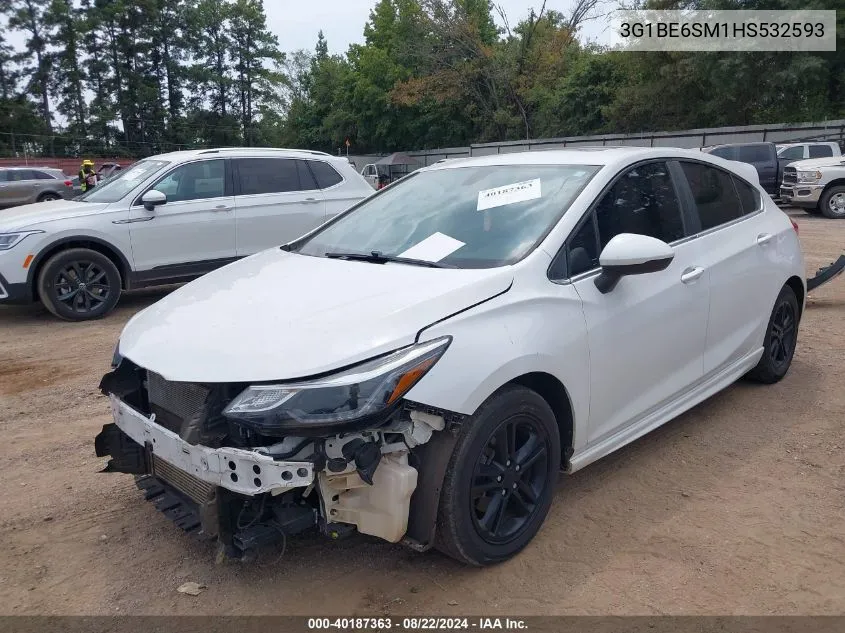 3G1BE6SM1HS532593 2017 Chevrolet Cruze Lt Auto