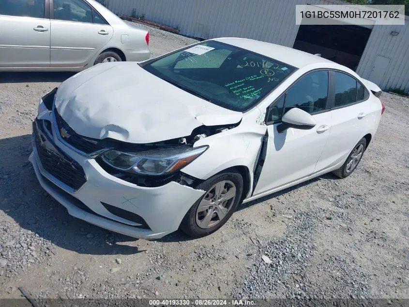 2017 Chevrolet Cruze Ls Auto VIN: 1G1BC5SM0H7201762 Lot: 40193330