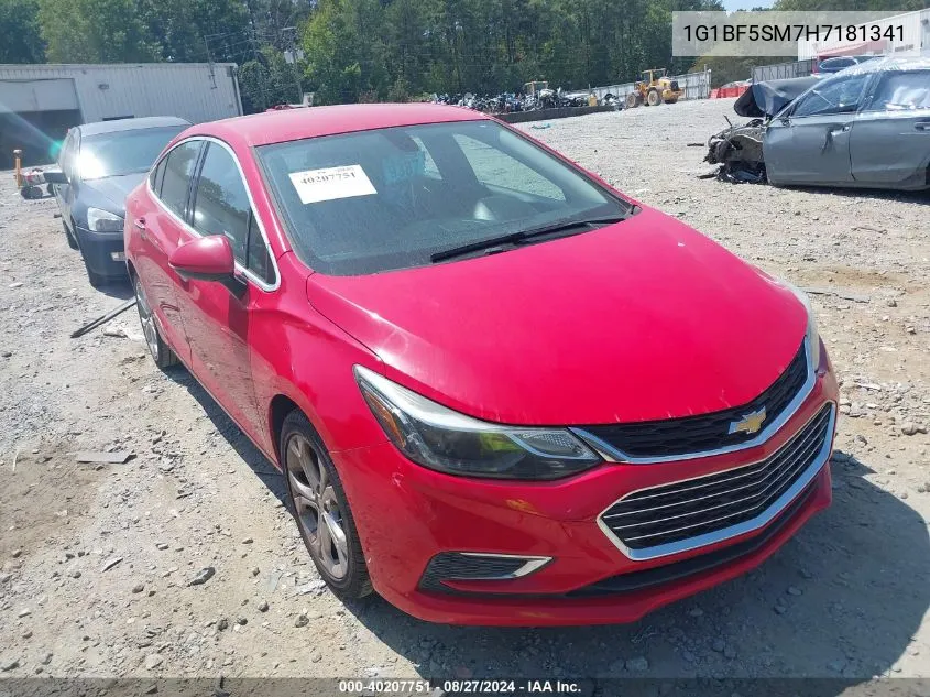 2017 Chevrolet Cruze Premier Auto VIN: 1G1BF5SM7H7181341 Lot: 40207751