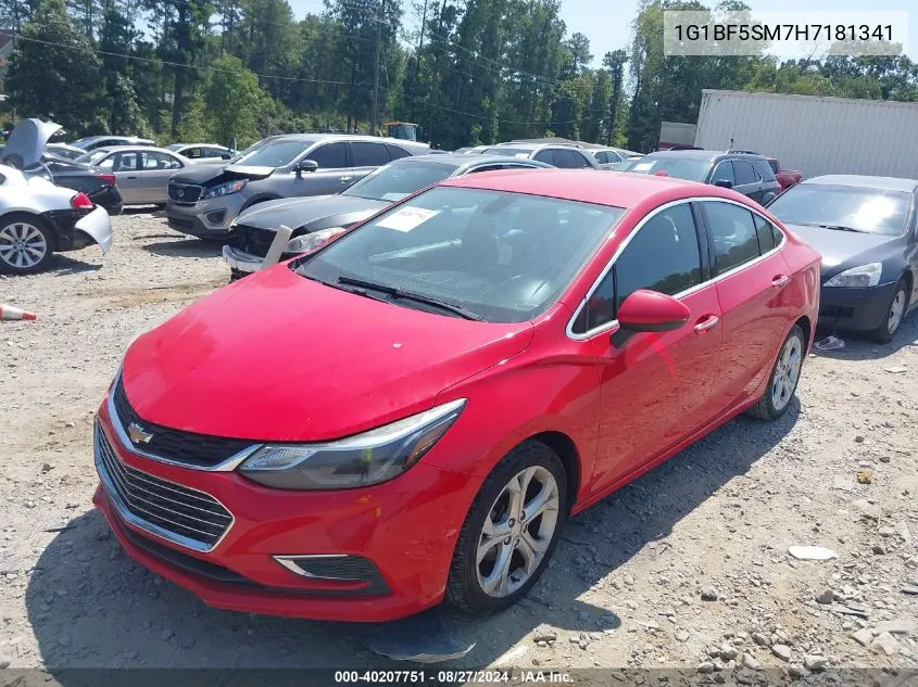 1G1BF5SM7H7181341 2017 Chevrolet Cruze Premier Auto