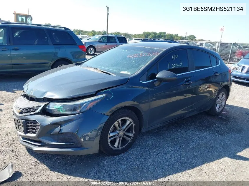 2017 Chevrolet Cruze Lt Auto VIN: 3G1BE6SM2HS521134 Lot: 40232335