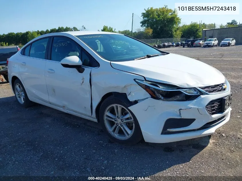 2017 Chevrolet Cruze Lt Auto VIN: 1G1BE5SM5H7243418 Lot: 40240425