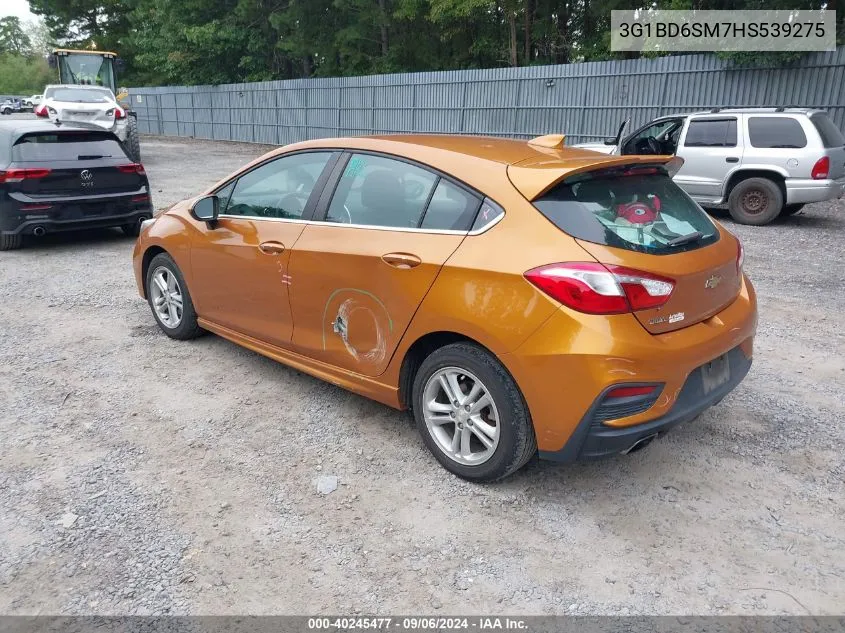 2017 Chevrolet Cruze Lt Manual VIN: 3G1BD6SM7HS539275 Lot: 40245477