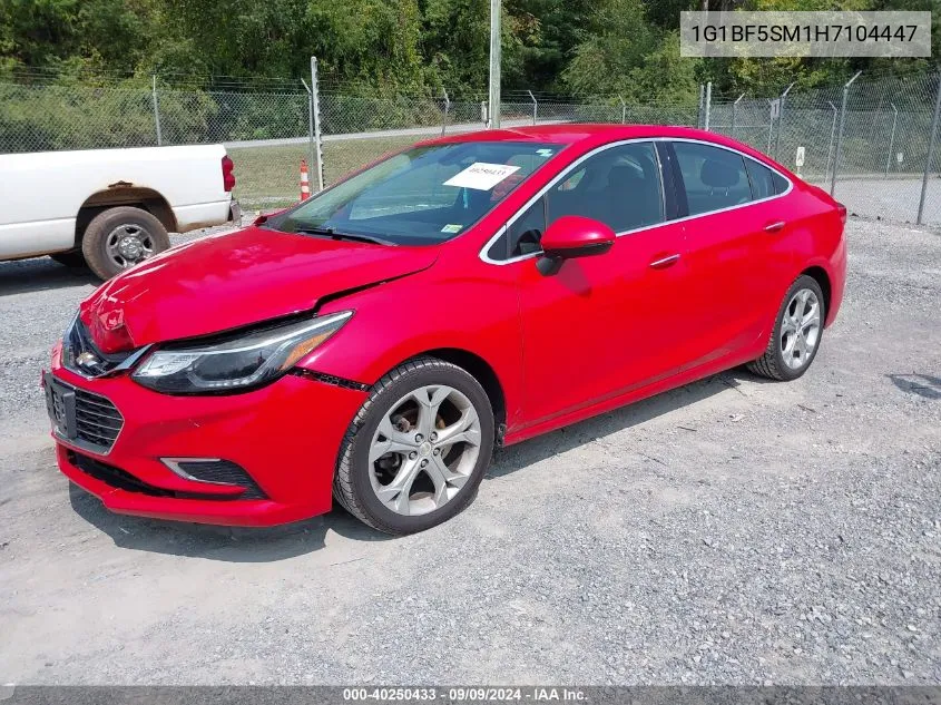 2017 Chevrolet Cruze Premier Auto VIN: 1G1BF5SM1H7104447 Lot: 40250433