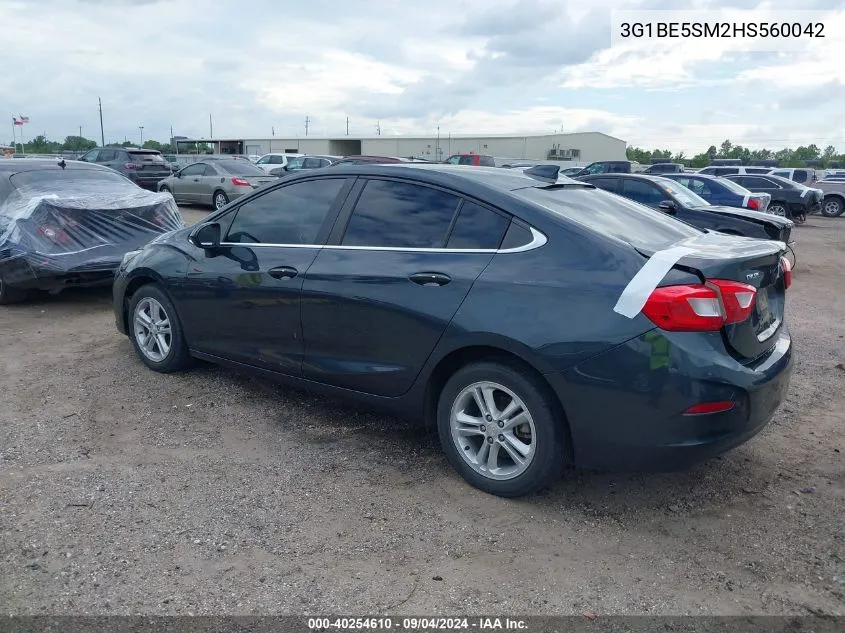 2017 Chevrolet Cruze Lt Auto VIN: 3G1BE5SM2HS560042 Lot: 40254610