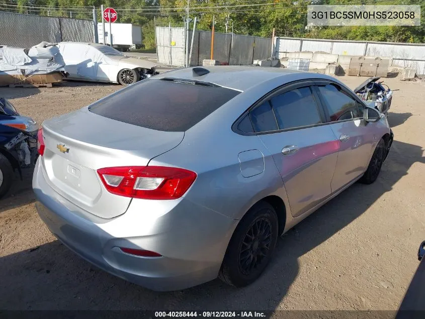 2017 Chevrolet Cruze Ls Auto VIN: 3G1BC5SM0HS523058 Lot: 40258444