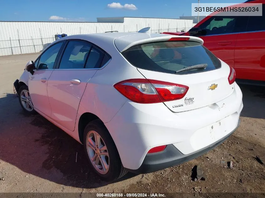 2017 Chevrolet Cruze Lt Auto VIN: 3G1BE6SM1HS526034 Lot: 40260188