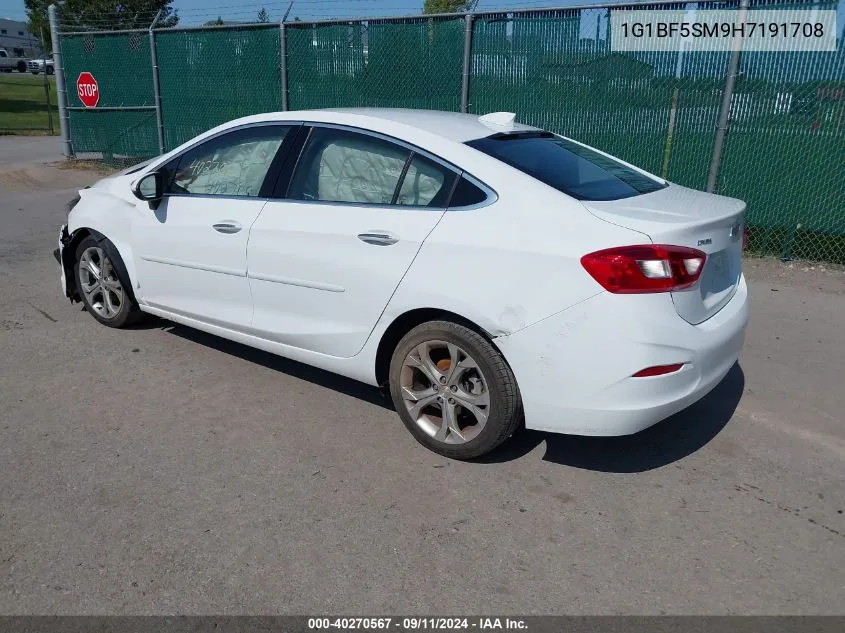 2017 Chevrolet Cruze Premier Auto VIN: 1G1BF5SM9H7191708 Lot: 40270567