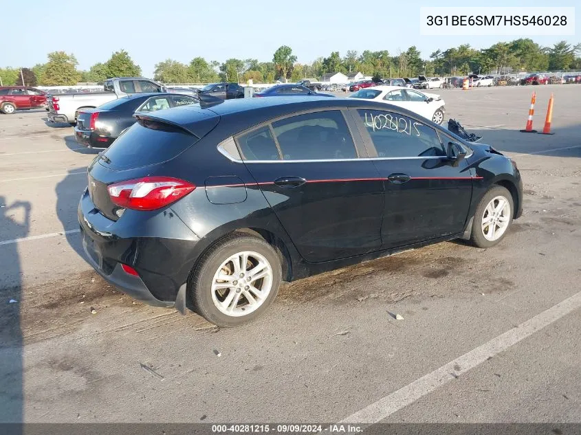 2017 Chevrolet Cruze Lt Auto VIN: 3G1BE6SM7HS546028 Lot: 40281215