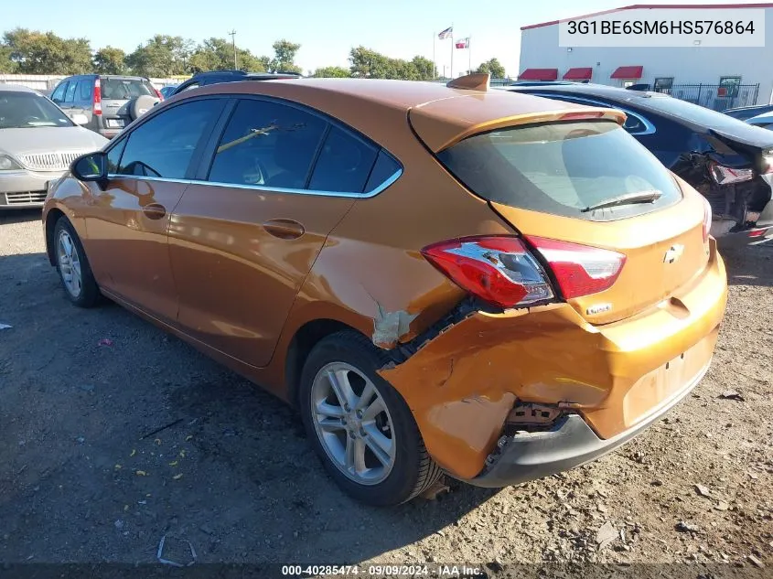 2017 Chevrolet Cruze Lt Auto VIN: 3G1BE6SM6HS576864 Lot: 40285474