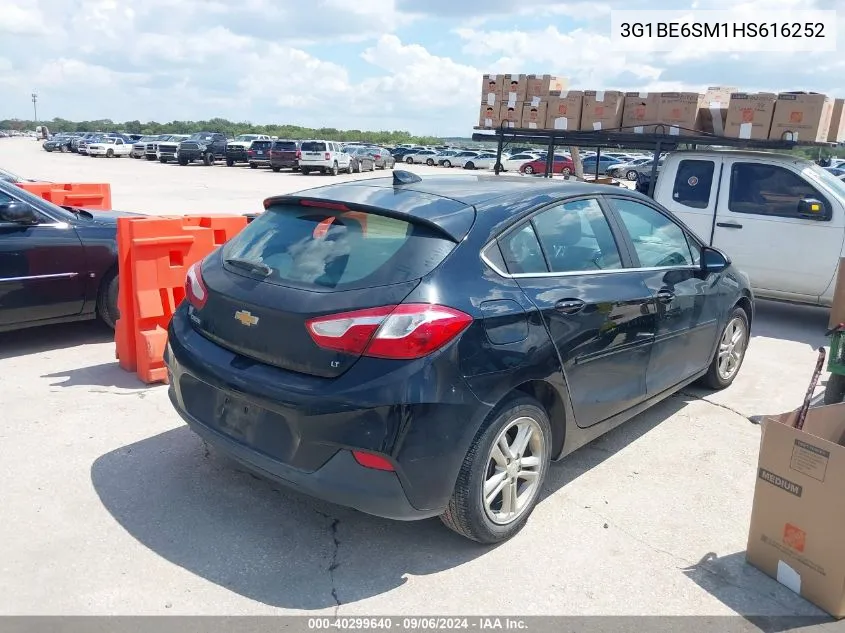 2017 Chevrolet Cruze Lt Auto VIN: 3G1BE6SM1HS616252 Lot: 40299640