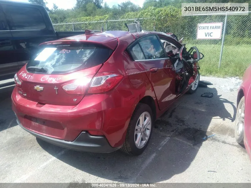 2017 Chevrolet Cruze Lt Auto VIN: 3G1BE6SM5HS540972 Lot: 40341626