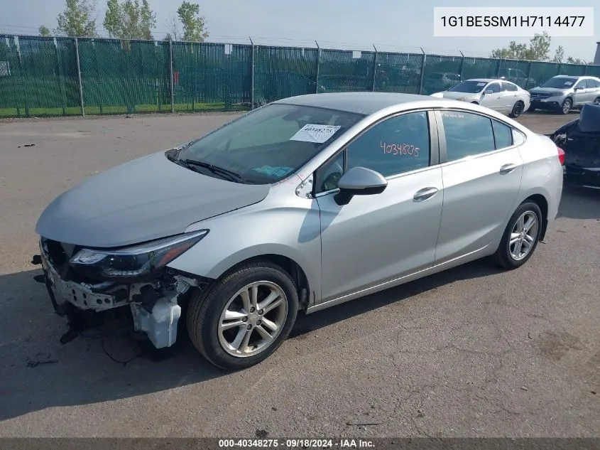 2017 Chevrolet Cruze Lt VIN: 1G1BE5SM1H7114477 Lot: 40348275