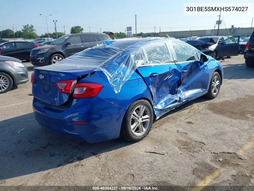 2017 Chevrolet Cruze Lt VIN: 3G1BE5SMXHS574027 Lot: 40354237