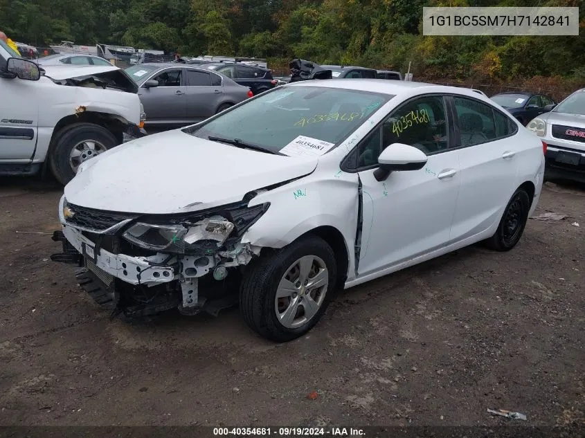 1G1BC5SM7H7142841 2017 Chevrolet Cruze Ls Auto