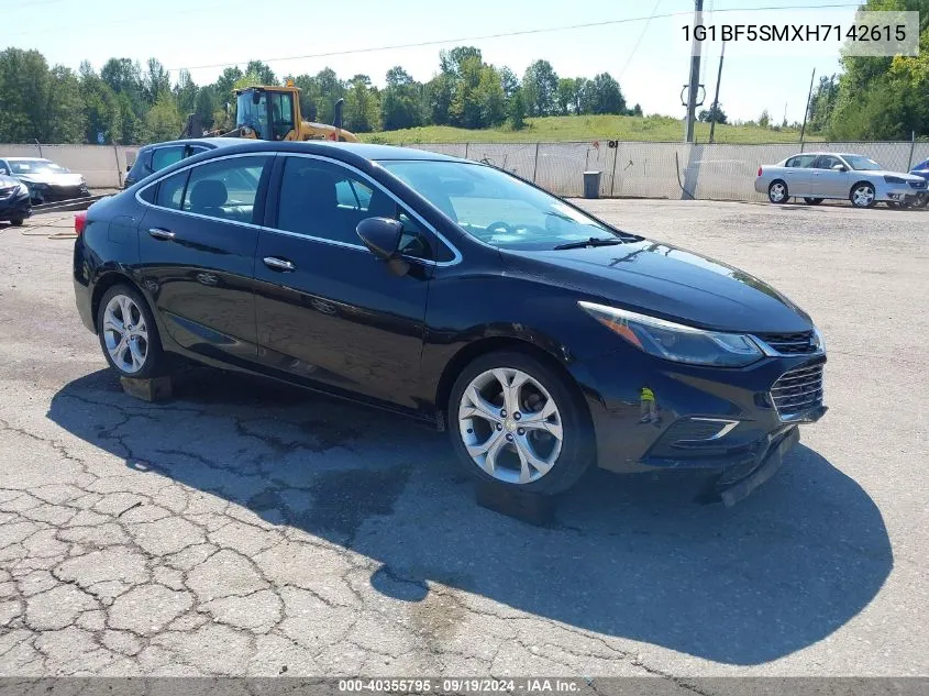 1G1BF5SMXH7142615 2017 Chevrolet Cruze Premier Auto