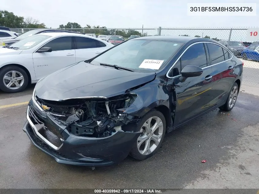 3G1BF5SM8HS534736 2017 Chevrolet Cruze Premier Auto