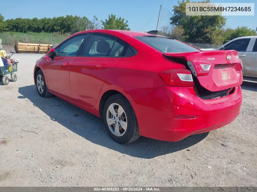 2017 Chevrolet Cruze Ls Auto VIN: 1G1BC5SM8H7234685 Lot: 40365253