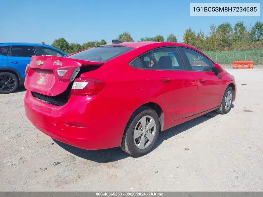 2017 Chevrolet Cruze Ls Auto VIN: 1G1BC5SM8H7234685 Lot: 40365253