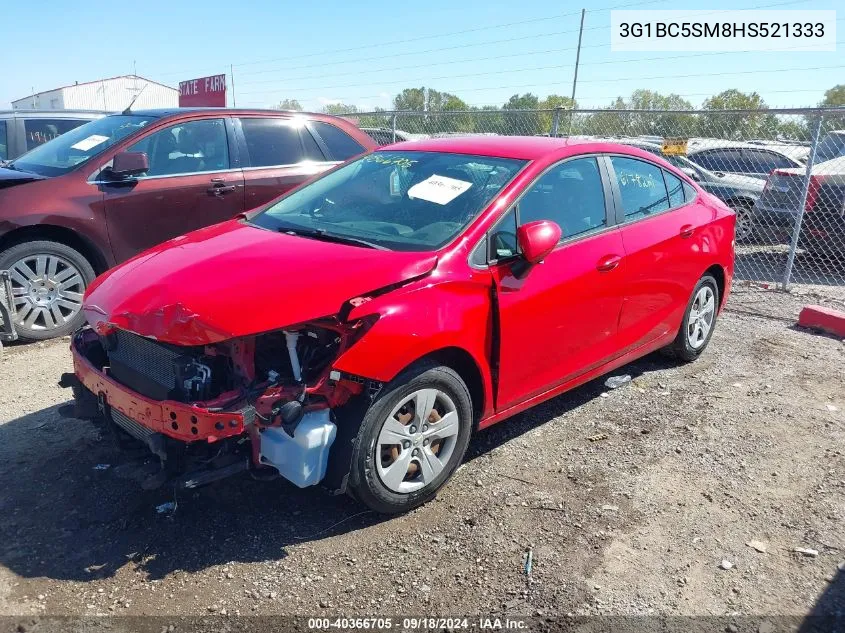 2017 Chevrolet Cruze Ls Auto VIN: 3G1BC5SM8HS521333 Lot: 40366705