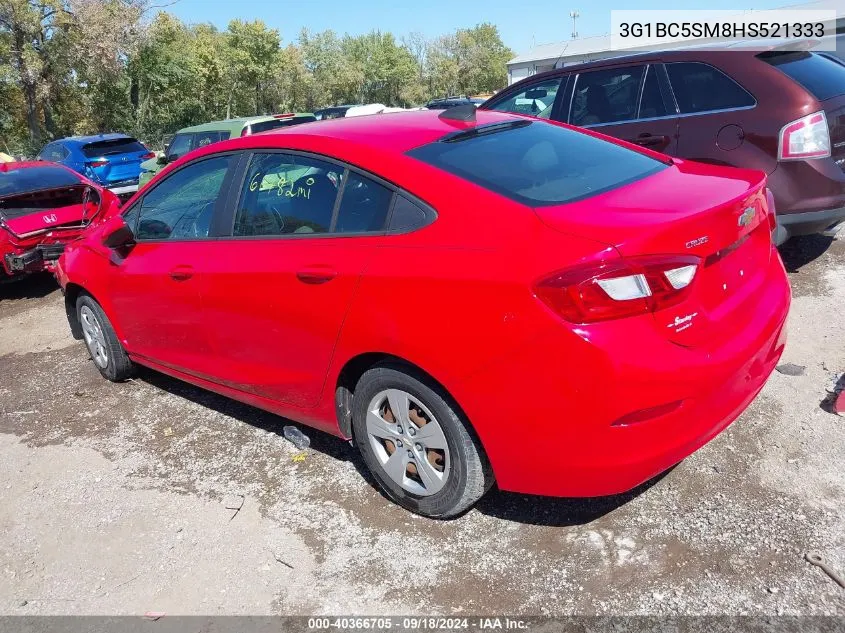 2017 Chevrolet Cruze Ls Auto VIN: 3G1BC5SM8HS521333 Lot: 40366705