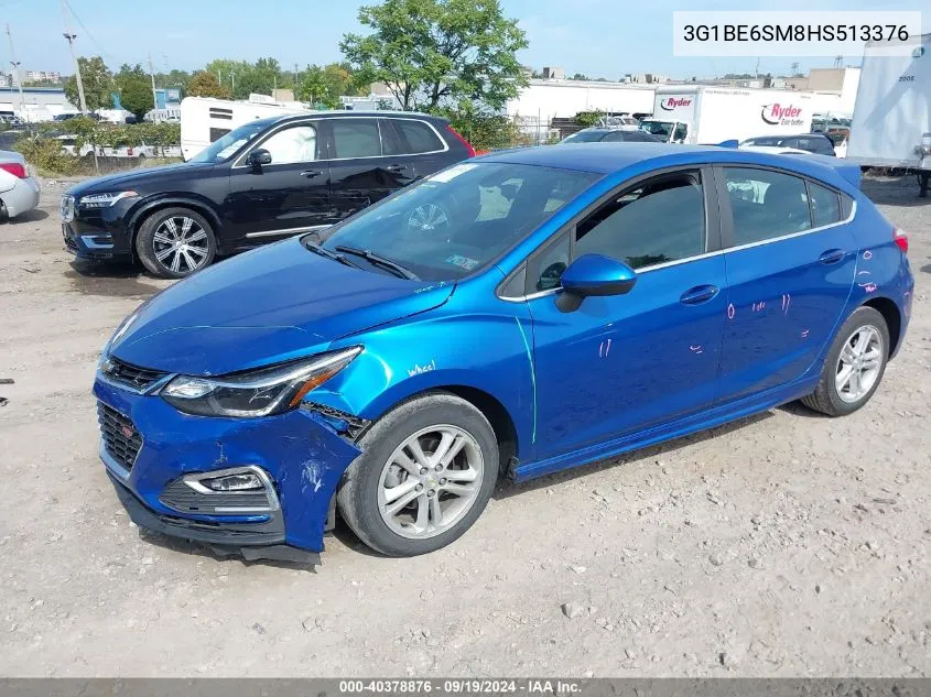 2017 Chevrolet Cruze Lt Auto VIN: 3G1BE6SM8HS513376 Lot: 40378876