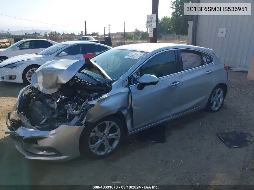 2017 Chevrolet Cruze Premier Auto VIN: 3G1BF6SM3HS536951 Lot: 40391678